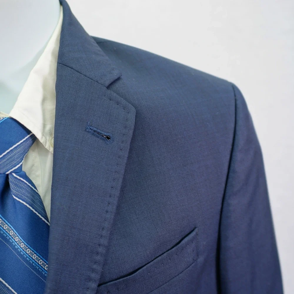 DAMAGED Ted Baker London Endurance Blue Wool‎ Jones Ct Blazer 36S Tagged 36R